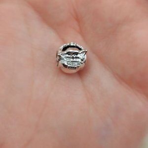 925 Silver?Grogu and Crib Charm